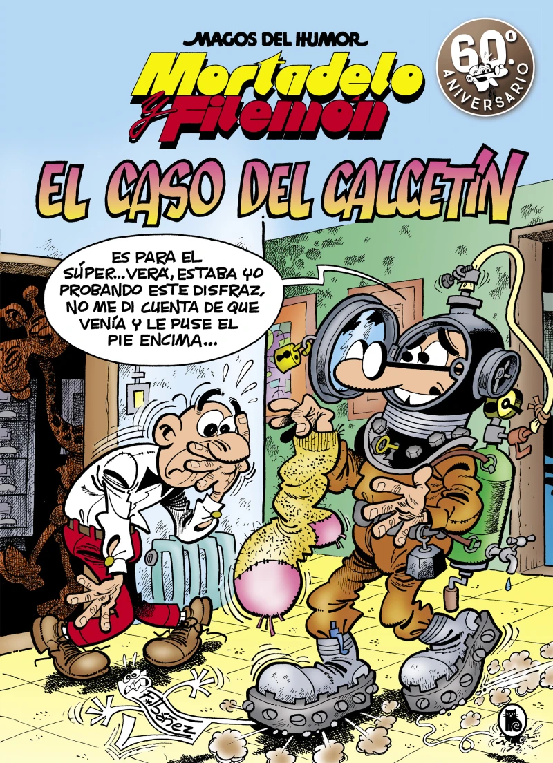 Portada: Mortadelo y Filemón. El caso del calcetín (Magos del Humor 195)