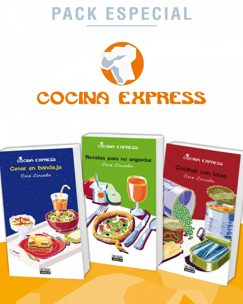 Portada: Pack especial: Cenar en bandeja / Recetas para no engordar / Cocinar con latas (Cocina Express)