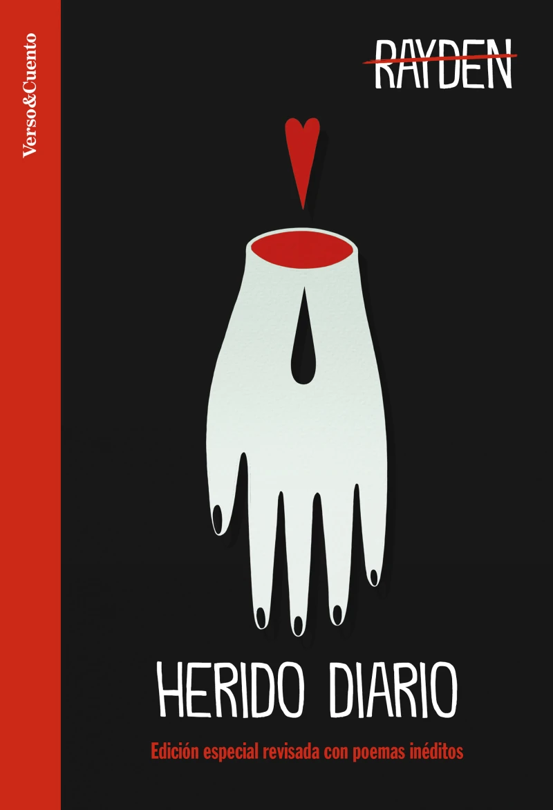 Portada: Herido diario (edición especial revisada con poemas inéditos)
