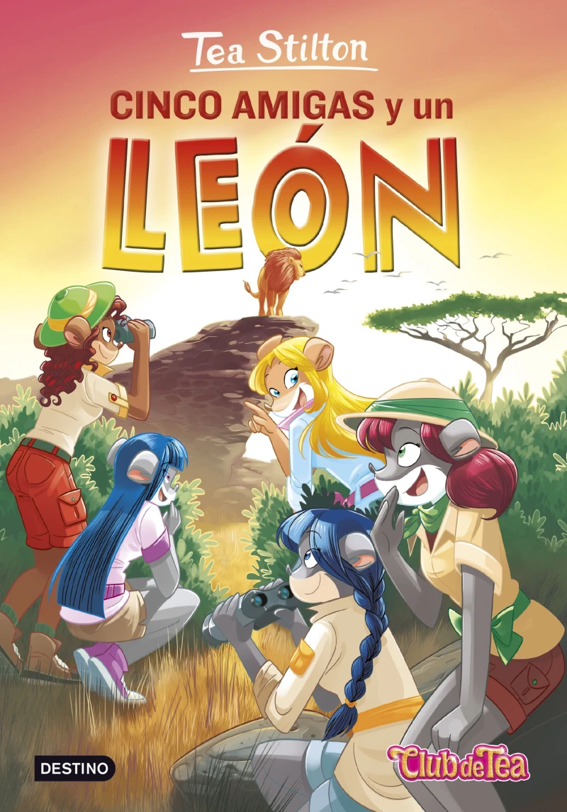 Portada: Cinco amigas y un león