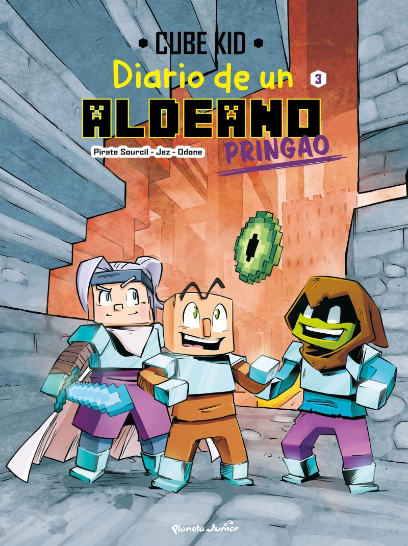 Portada: Minecraft. Diario de un aldeano pringao. Cómic 3