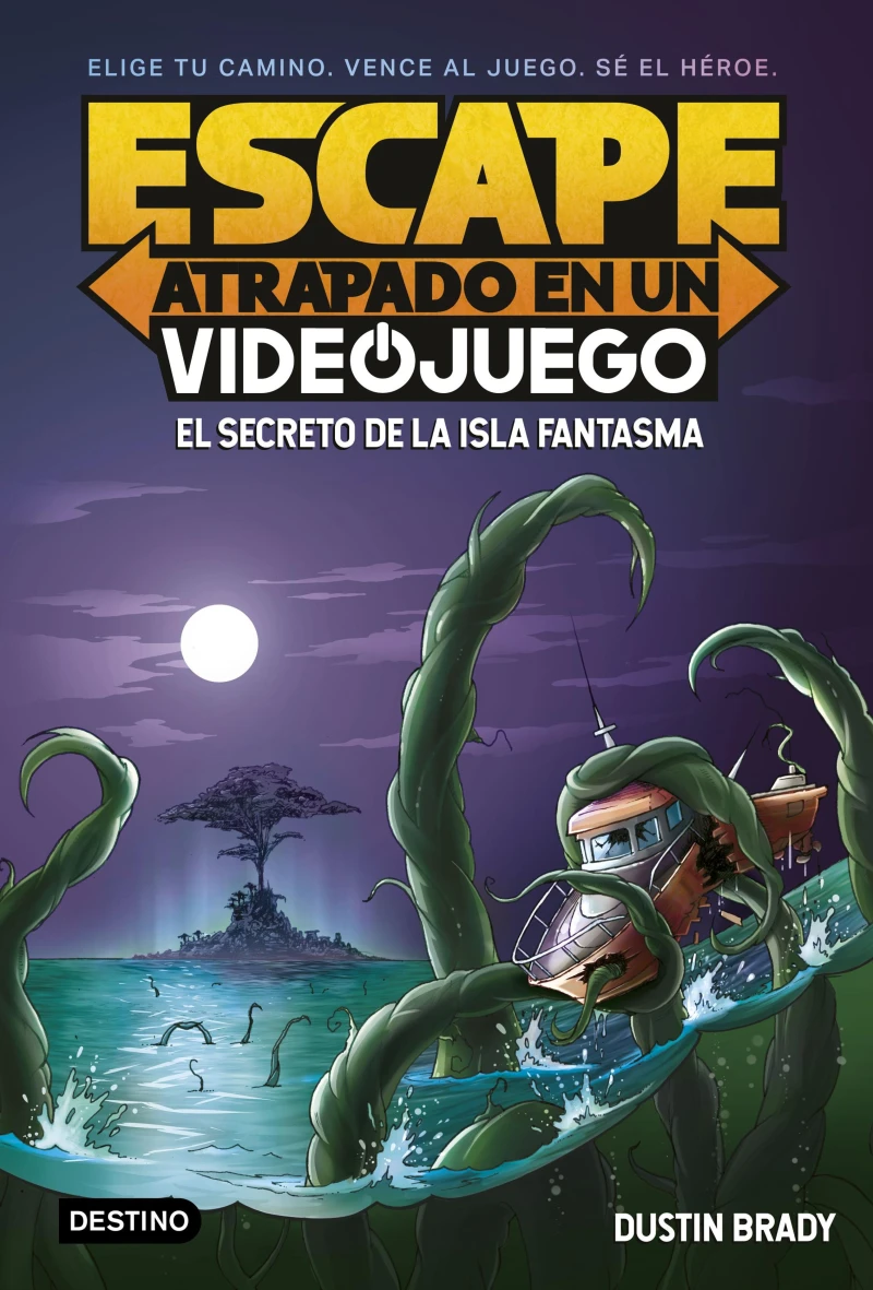 Portada: Escape: Atrapado en un videojuego 1. El secreto de la Isla Fantasma