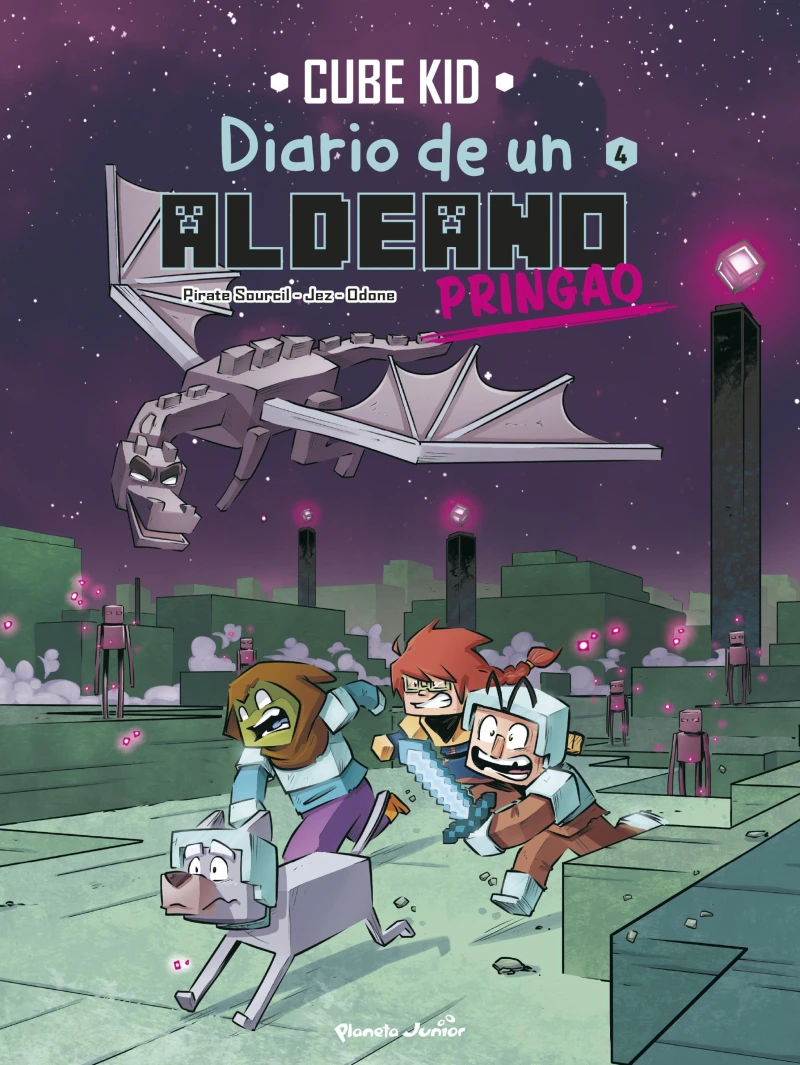 Portada: Minecraft. Diario de un aldeano pringao. Cómic 4