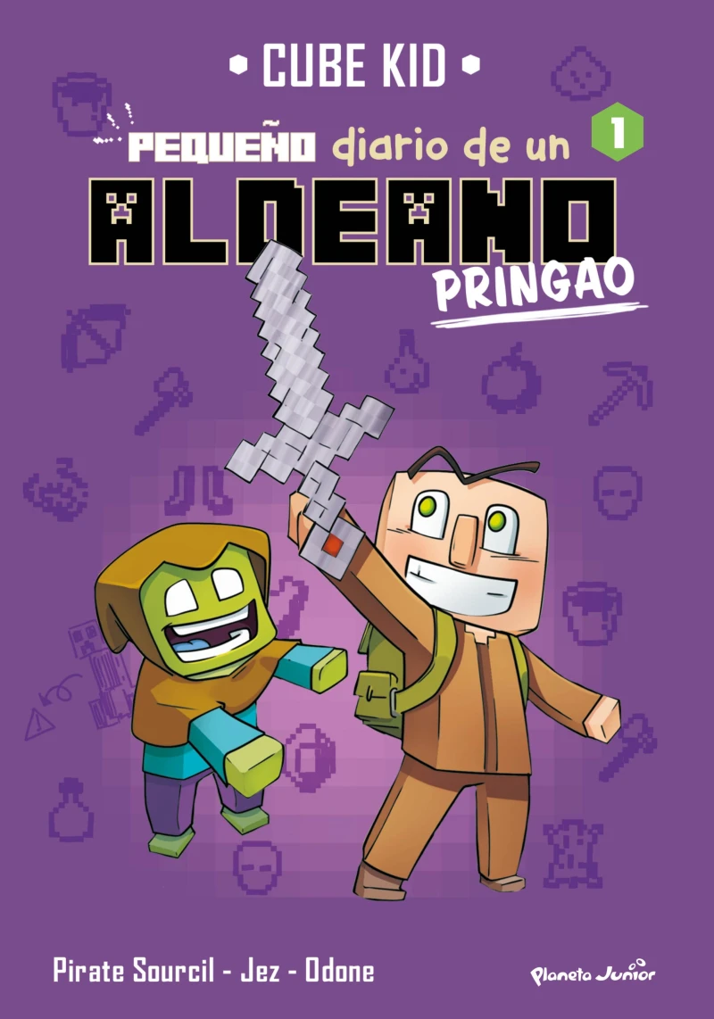 Portada: Minecraft. Pequeño diario de un aldeano pringao 1