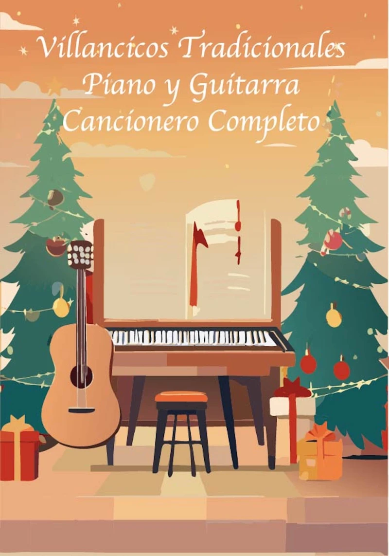 Portada: Cancionero navideño popular tradicional para piano guitarra y voz