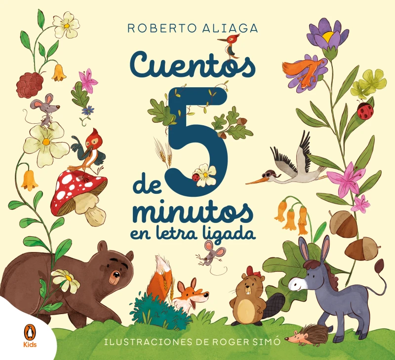 Portada: Cuentos de cinco minutos con letra ligada