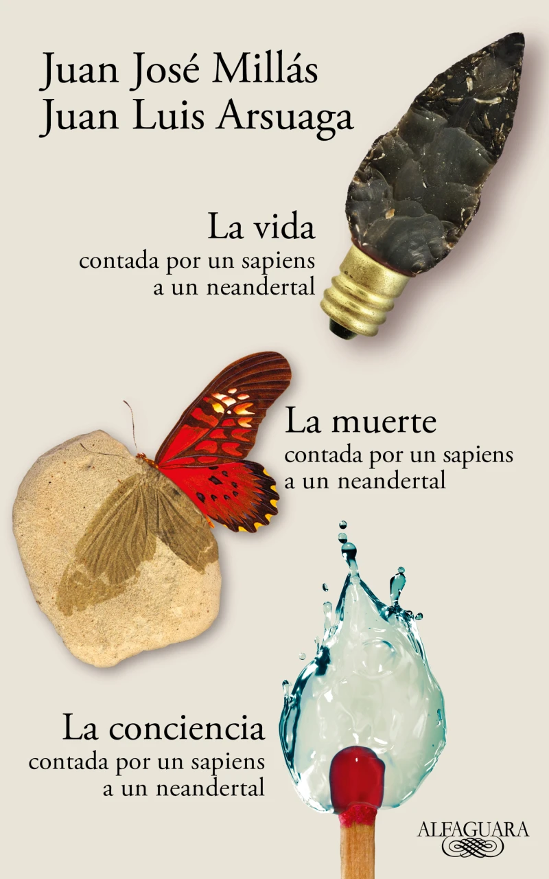 Portada: Estuche La vida, La muerte y La conciencia contadas por un sapiens a un neandertal (De un sapiens a un neandertal)