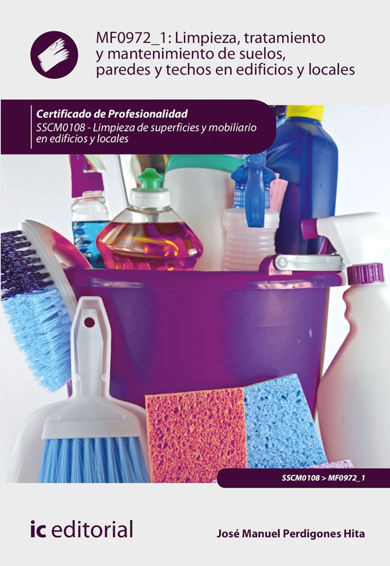 Portada: Limpieza, tratamiento y mantenimiento de suelos, paredes y techos en edificios y locales. SSCM0108