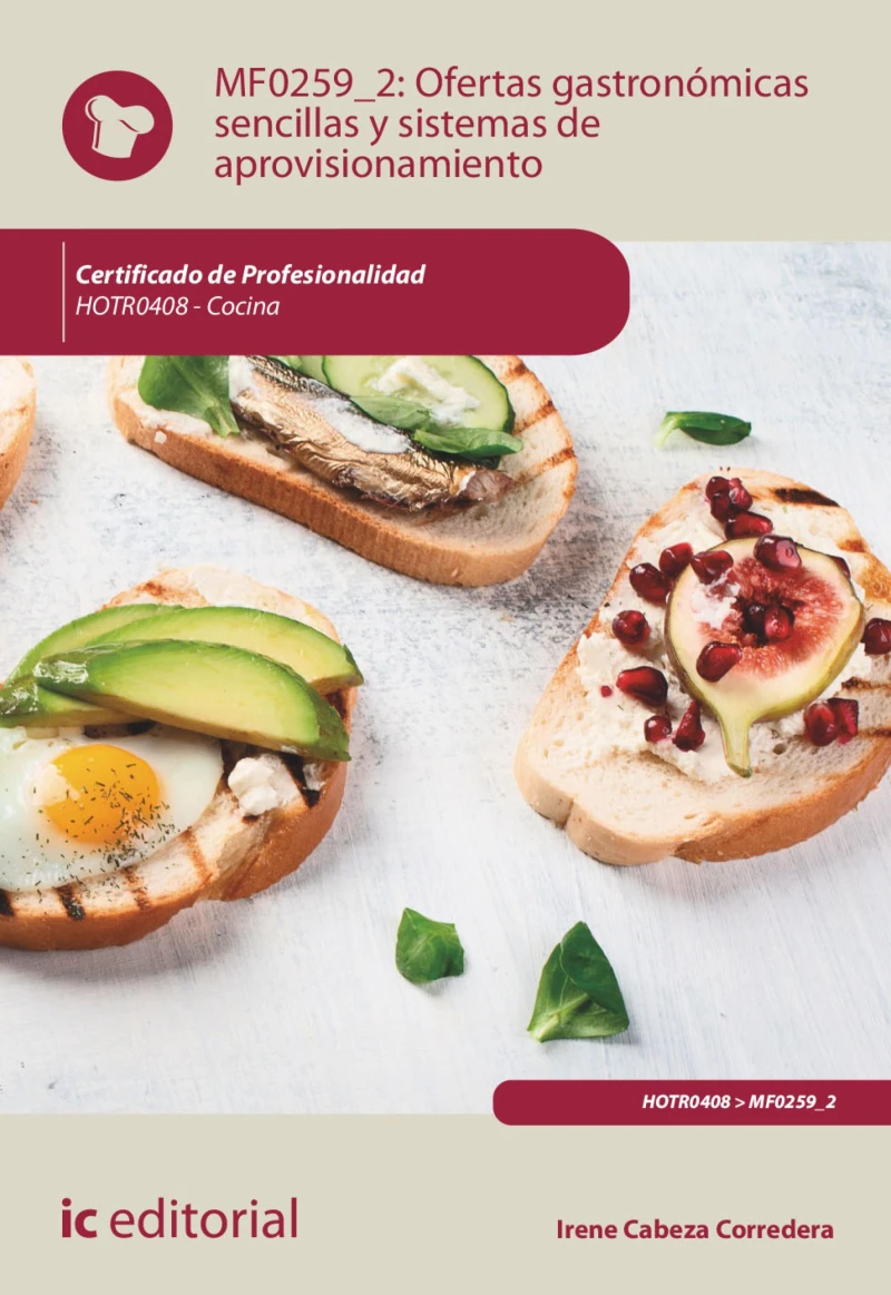 Portada: Ofertas gastronómicas sencillas y sistemas de aprovisionamiento. HOTR0408