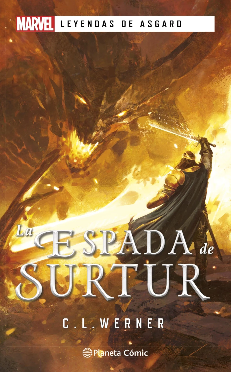 Portada: Leyendas de Asgard. La espada de Surtur (novela)