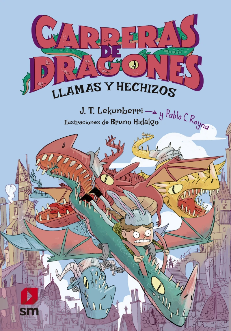 Portada: Carreras de dragones 1: Llamas y hechizos