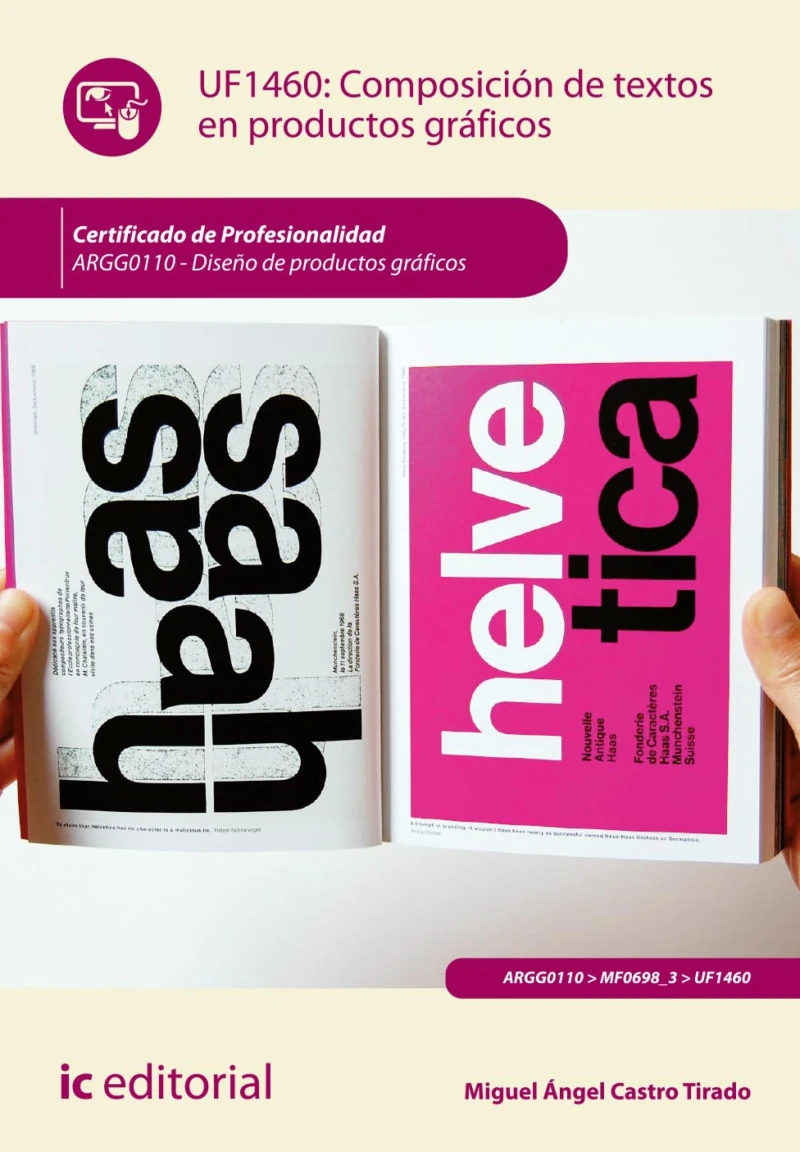 Portada: Composición de textos en productos gráficos. ARGG0110
