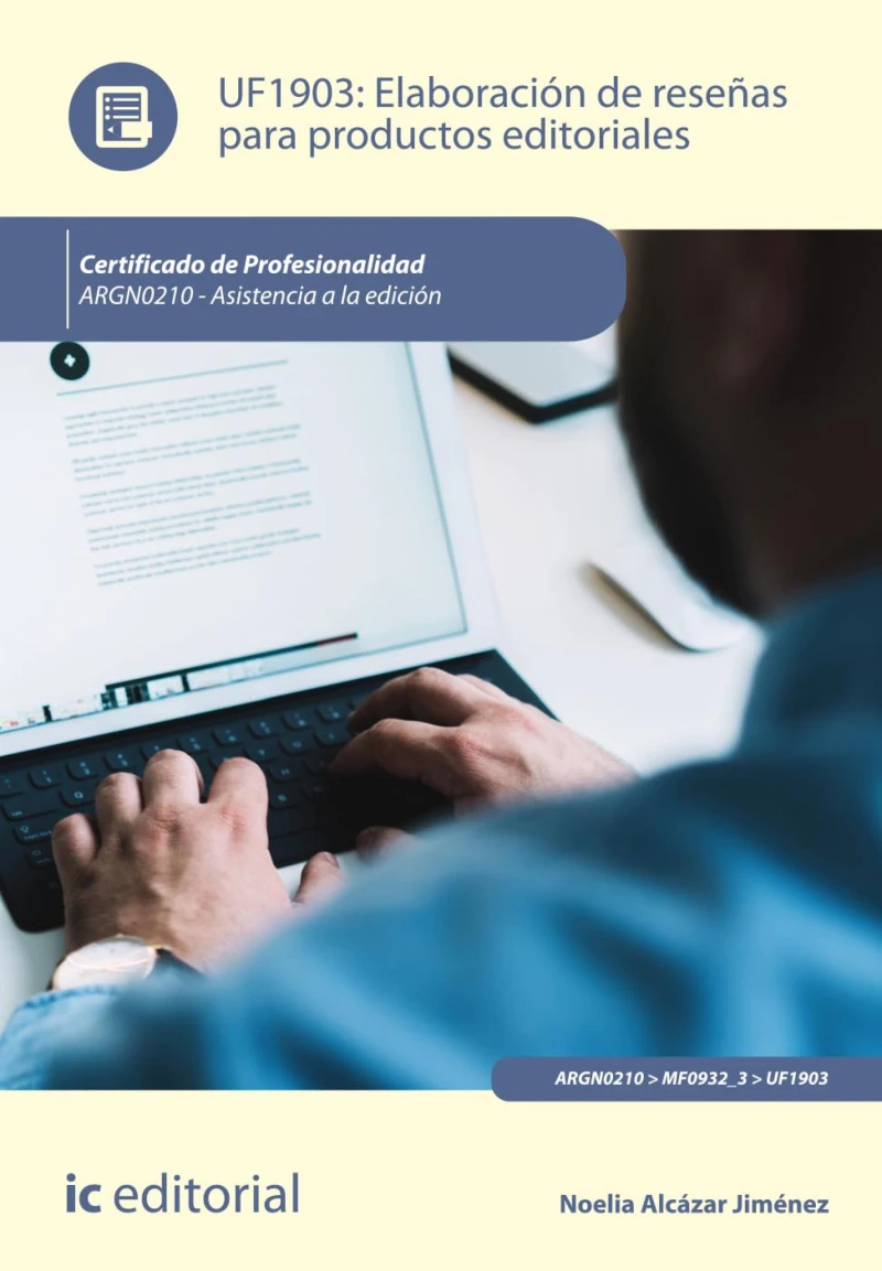 Portada: Elaboración de reseñas para productos editoriales. ARGN0210