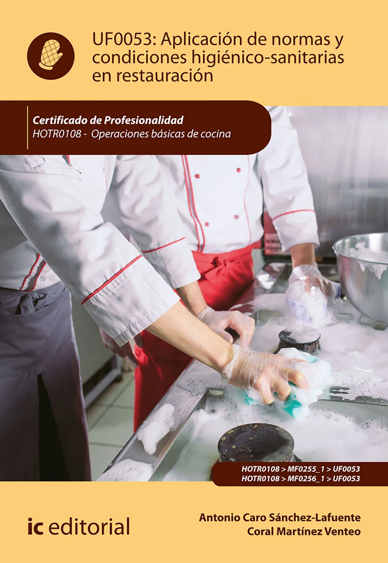 Portada: Aplicación de normas y condiciones higiénico-sanitarias en restauración. HOTR0108
