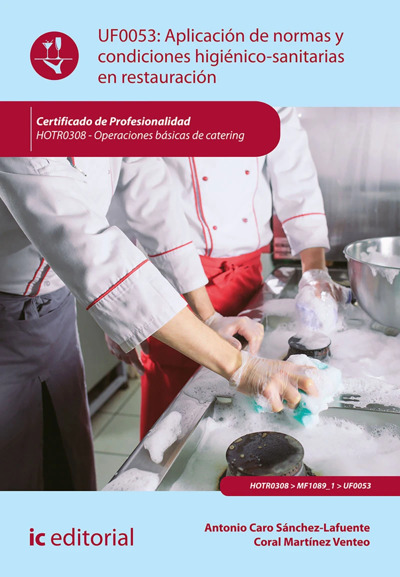 Portada: Aplicación de normas y condiciones higiénico-sanitarias en restauración. HOTR0308
