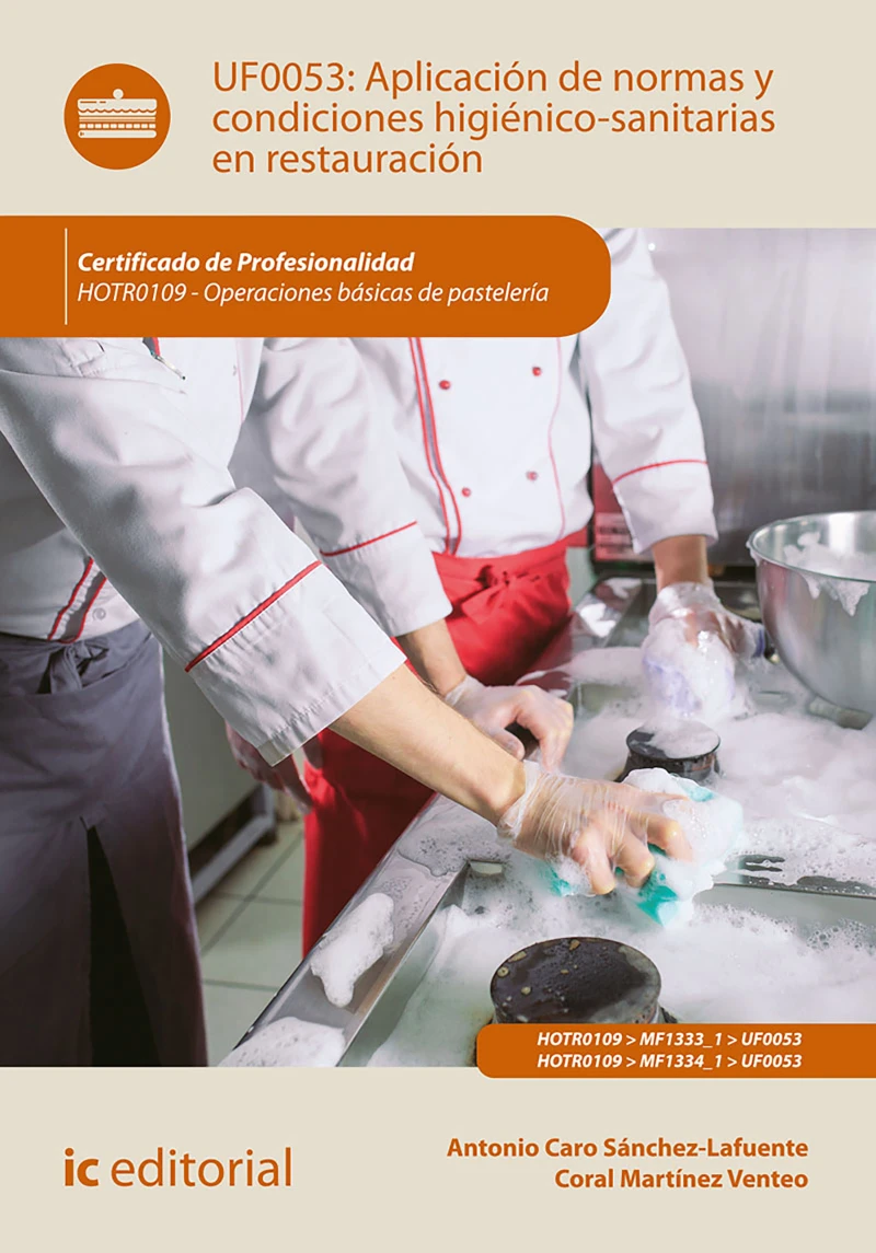 Portada: Aplicación de normas y condiciones higiénico-sanitarias en restauración. HOTR0109