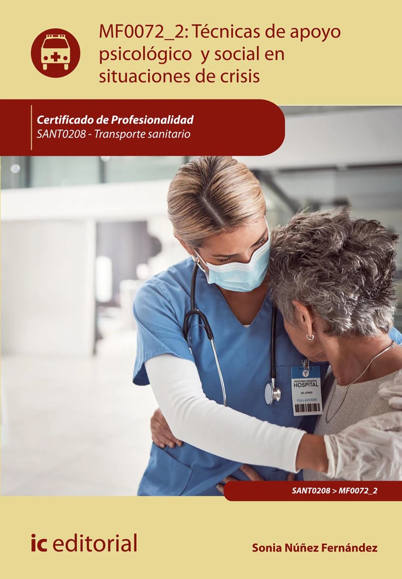 Portada: Técnicas de apoyo psicológico y social en situaciones de crisis. SANT0208
