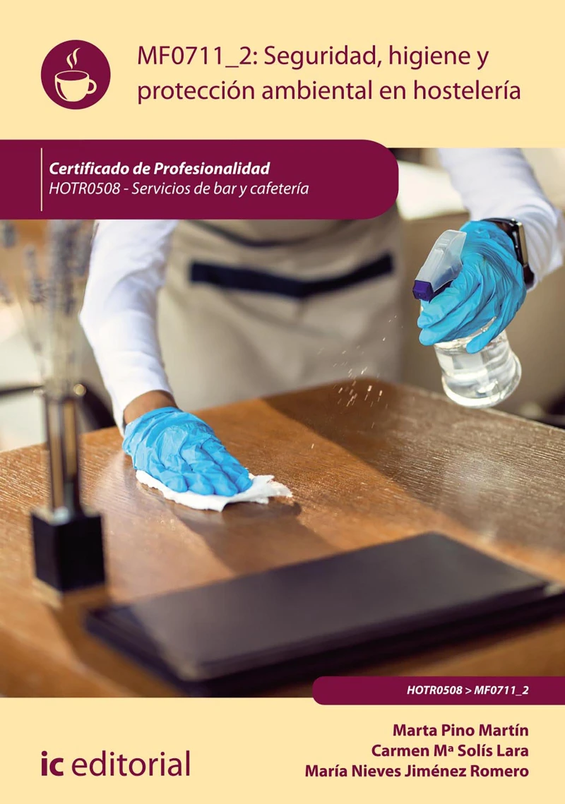 Portada: Seguridad e higiene y protección ambiental en hostelería. HOTR0508