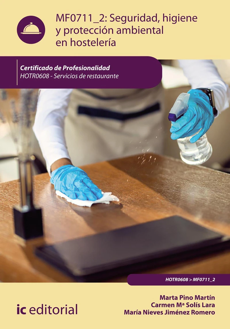 Portada: Seguridad e higiene y protección ambiental en hostelería. HOTR0608