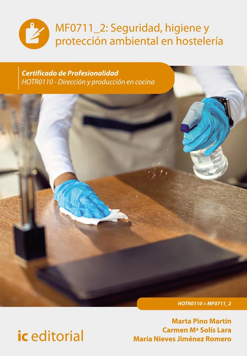 Portada: Seguridad e higiene y protección ambiental en hostelería. HOTR0110