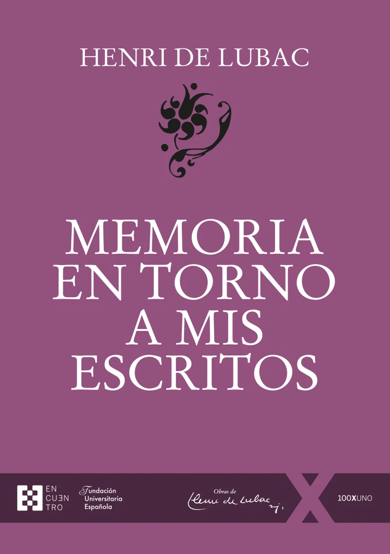Portada: Memoria en torno a mis escritos