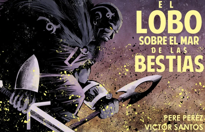 Portada: El lobo sobre el mar de bestias (novela gráfica)