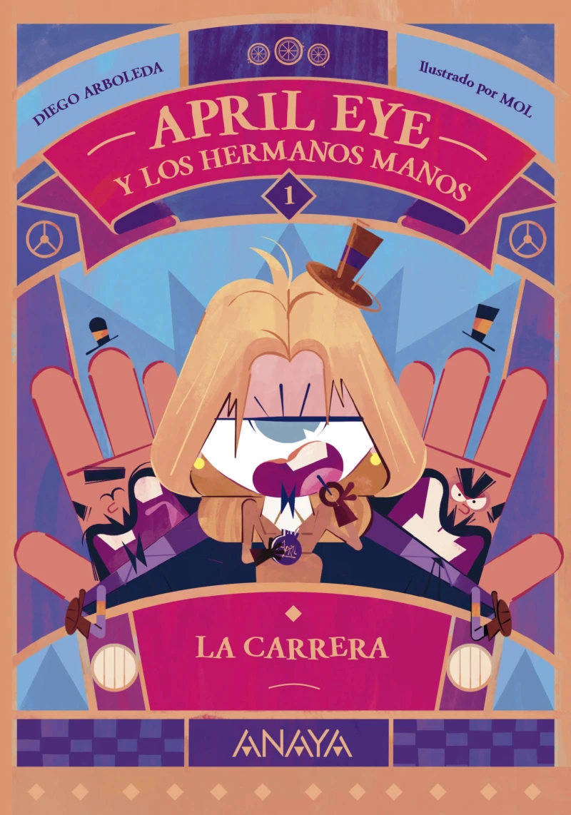 Portada: April Eye y los hermanos Manos 1. La carrera