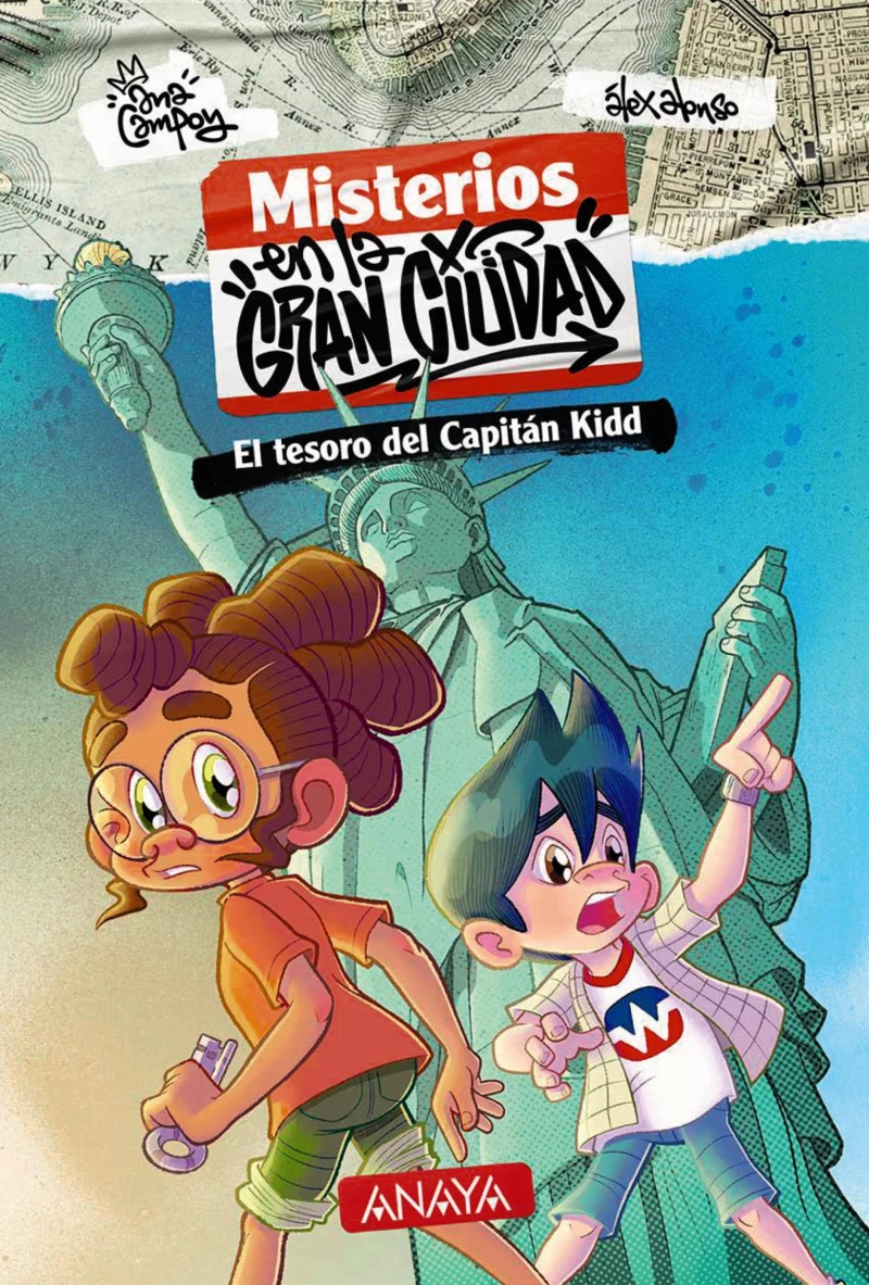 Portada: Misterios en la gran ciudad 1. El tesoro del capitán Kidd