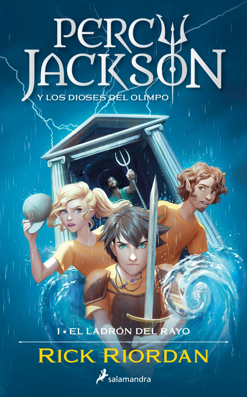 Portada: El ladrón del rayo (Percy Jackson y los dioses del Olimpo 1)