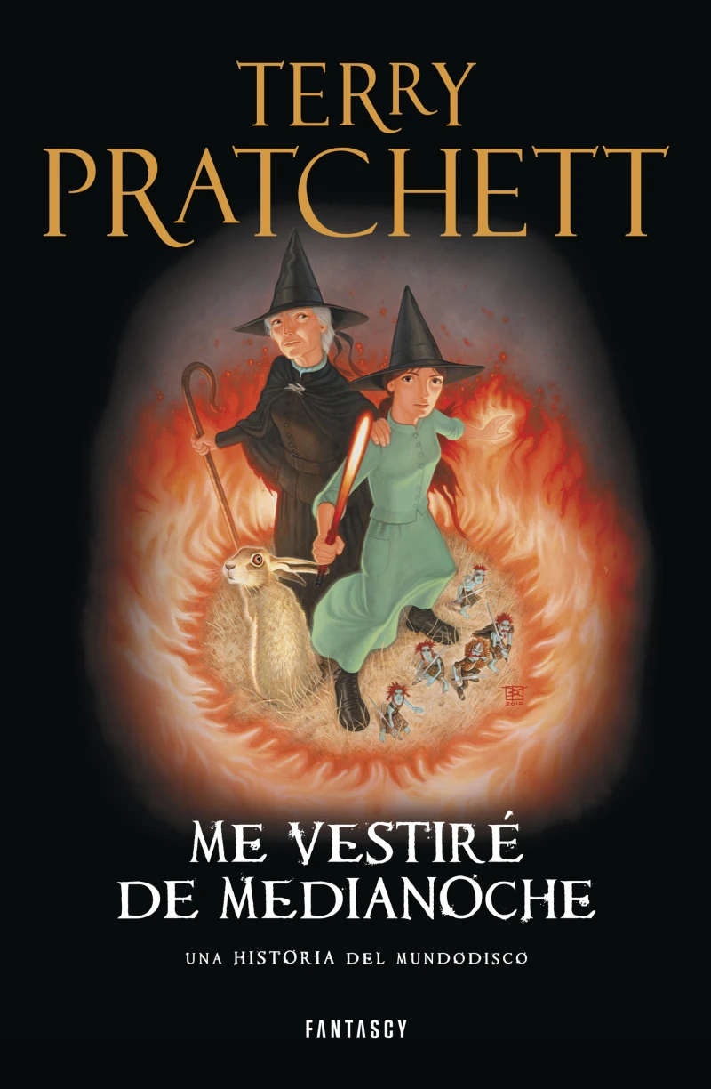 Portada: Me vestiré de Medianoche (Mundodisco 38)