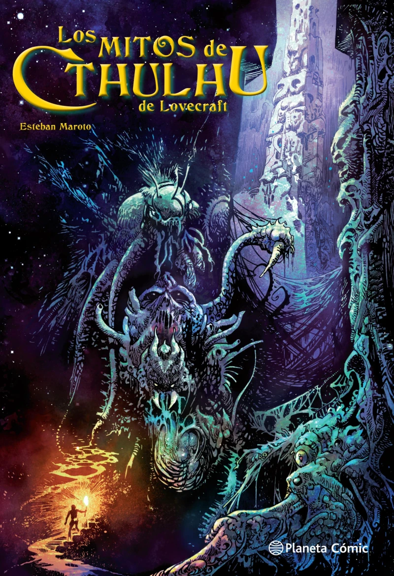 Portada: Los mitos de Cthulhu de Lovecraft por Esteban Maroto