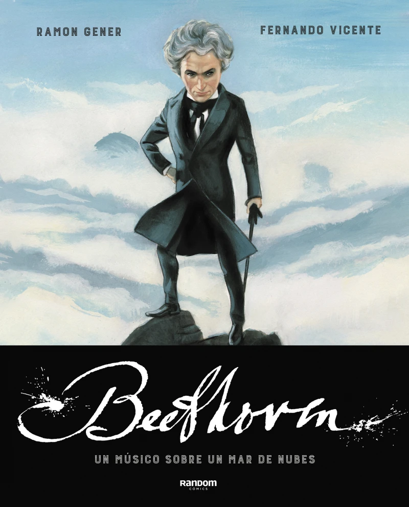 Portada: Beethoven. Un músico sobre un mar de nubes