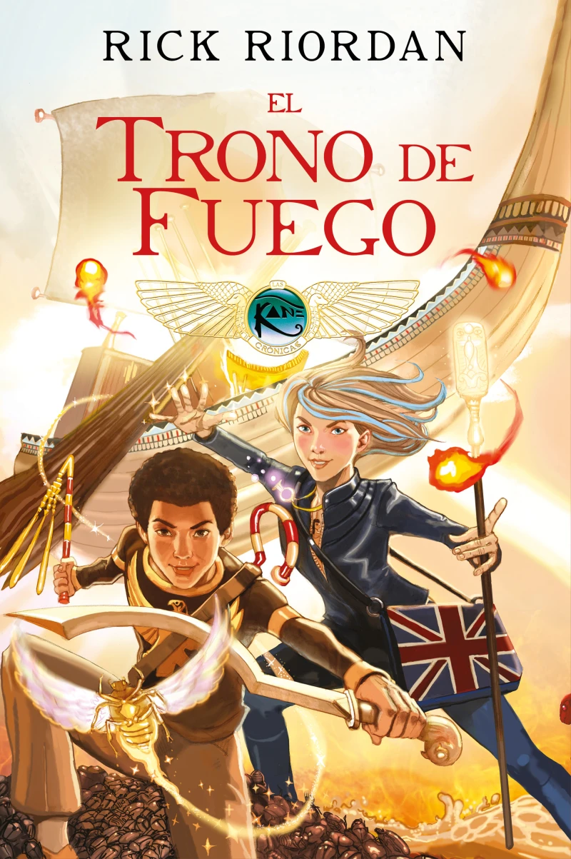 Portada: El Trono de Fuego (Las crónicas de los Kane [cómic] 2)