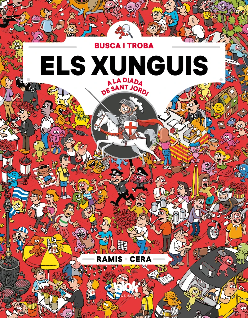 Portada: Busca i troba Els Xunguis - A la diada de Sant Jordi