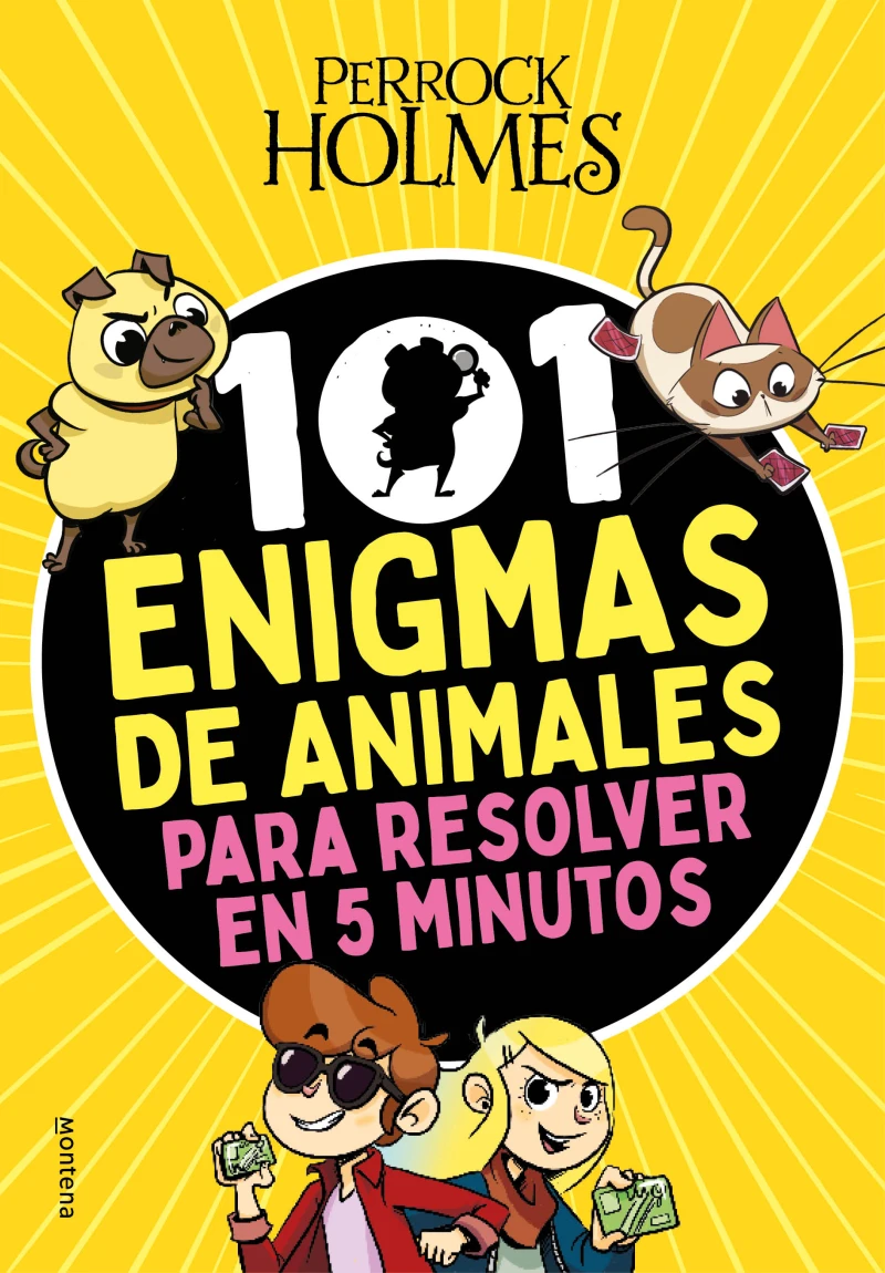 Portada: Perrock Holmes - 101 enigmas de animales para resolver en 5 minutos