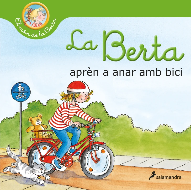 Portada: La Berta aprèn a anar amb bici (El món de la Berta)