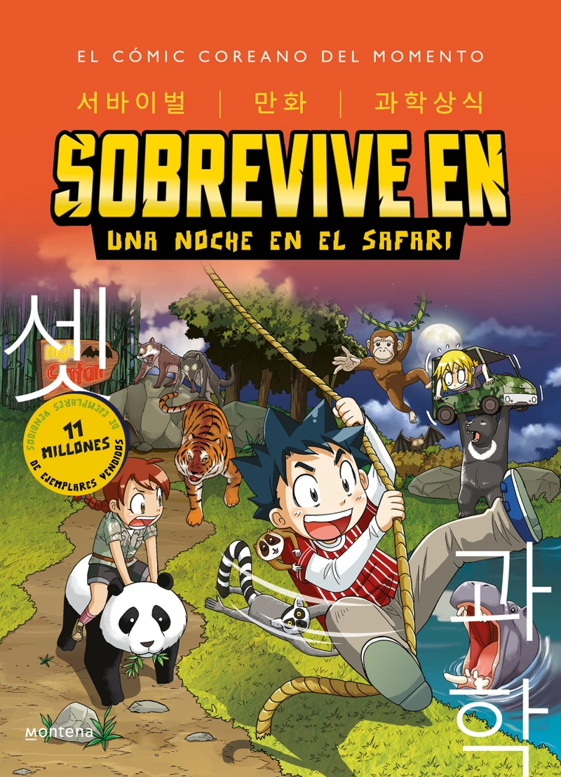 Portada: Sobrevive en una noche en el safari (Sobrevive en... 3)
