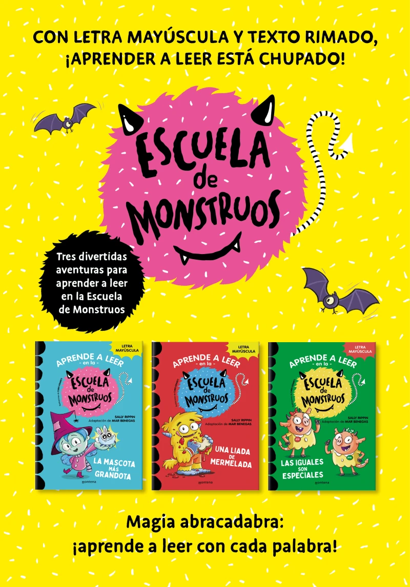 Portada: Aprender a leer en la Escuela de Monstruos - Pack con los libros 1, 2 y 3