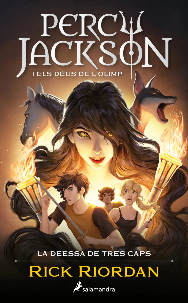 Portada: La deessa de tres caps (Percy Jackson i els déus de l'Olimp 7)