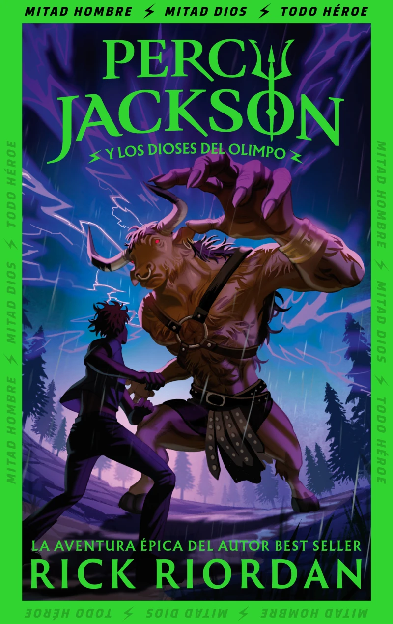 Portada: Percy Jackson y los dioses del Olimpo (estuche con: El ladrón del rayo|El mar de los monstruos|La maldición del Titán)