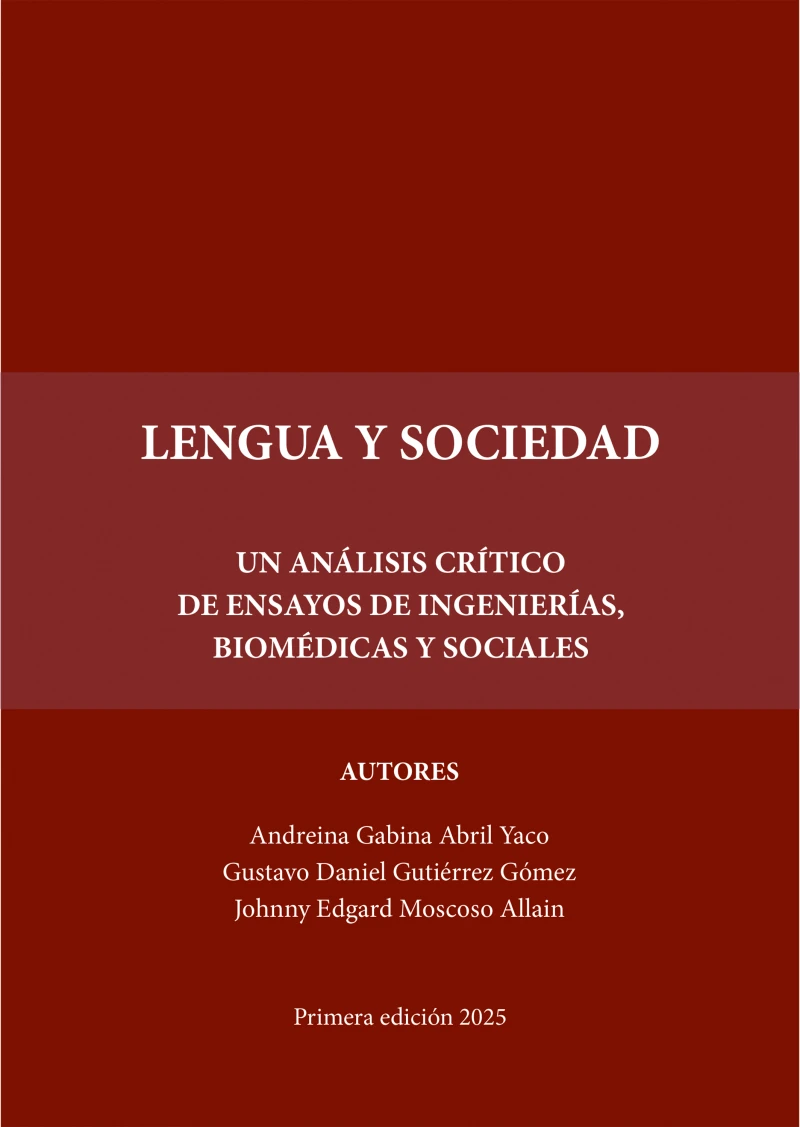 Portada: Lengua y sociedad: Un análisis crítico de ensayos de ingenierías, biomédicas y sociales
