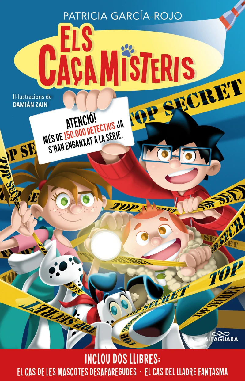 Portada: Els caçamisteris 1 i 2 - Pack amb: El cas de les mascotes desaparegudes | El cas del lladre fantasma
