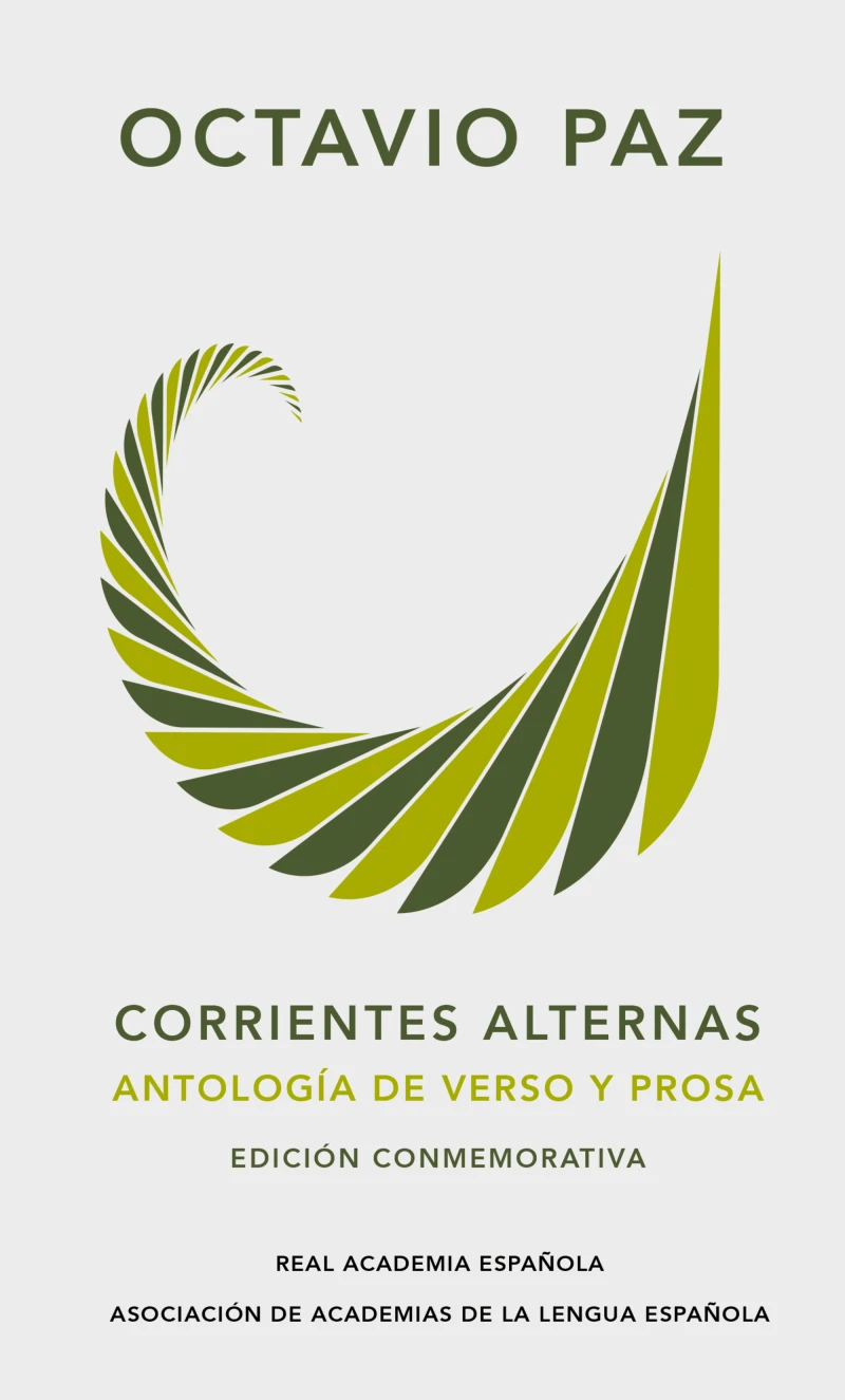 Portada: Corrientes alternas. Antología de verso y prosa (Edición conmemorativa de la RAE y la ASALE)
