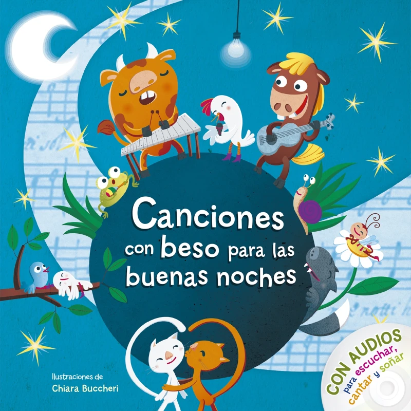Portada: Canciones con beso para las buenas noches (Cuentos con beso)