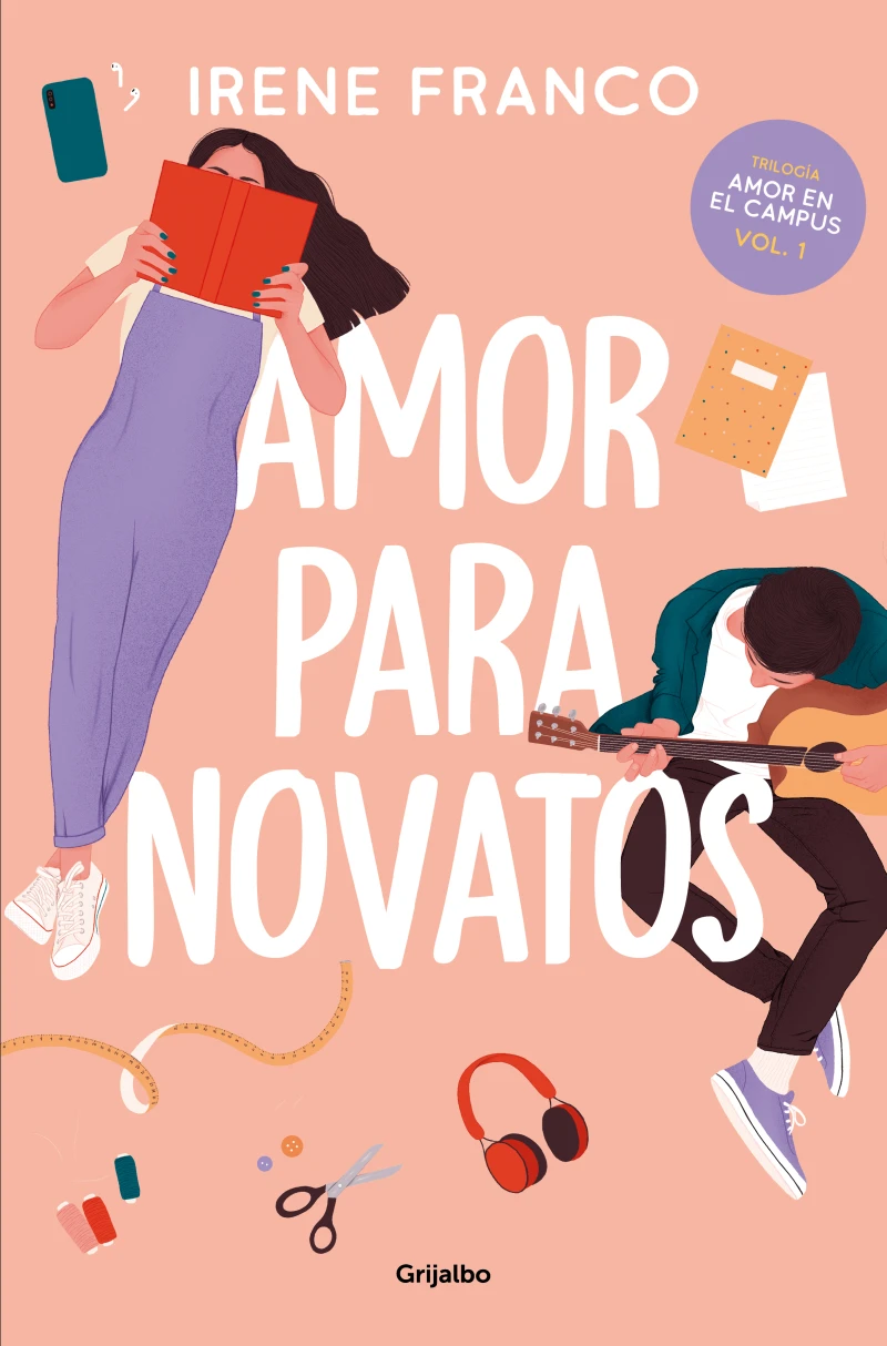 Portada: Amor para novatos (Amor en el campus 1)