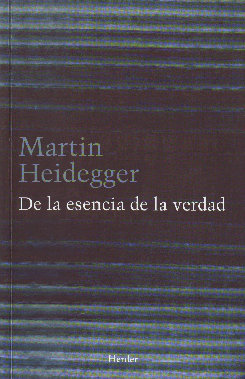 Portada: De la esencia de la verdad
