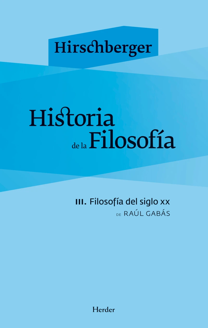 Portada: Historia de la filosofía III