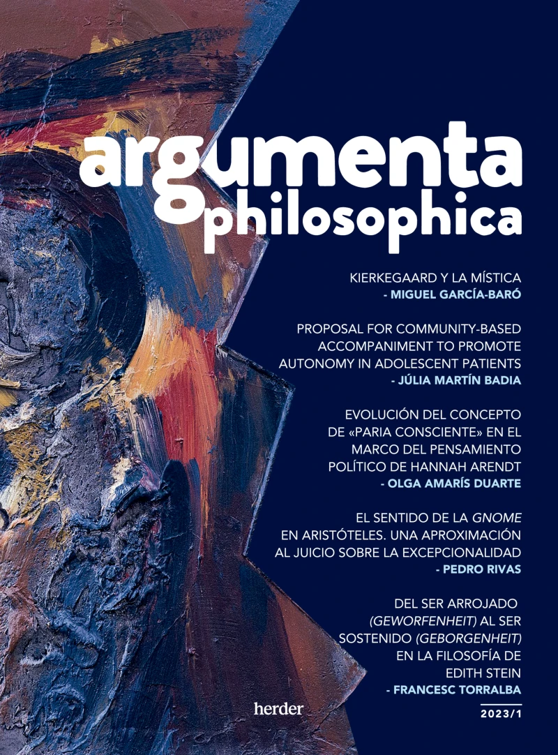 Portada: Argumenta philosophica 1/2023