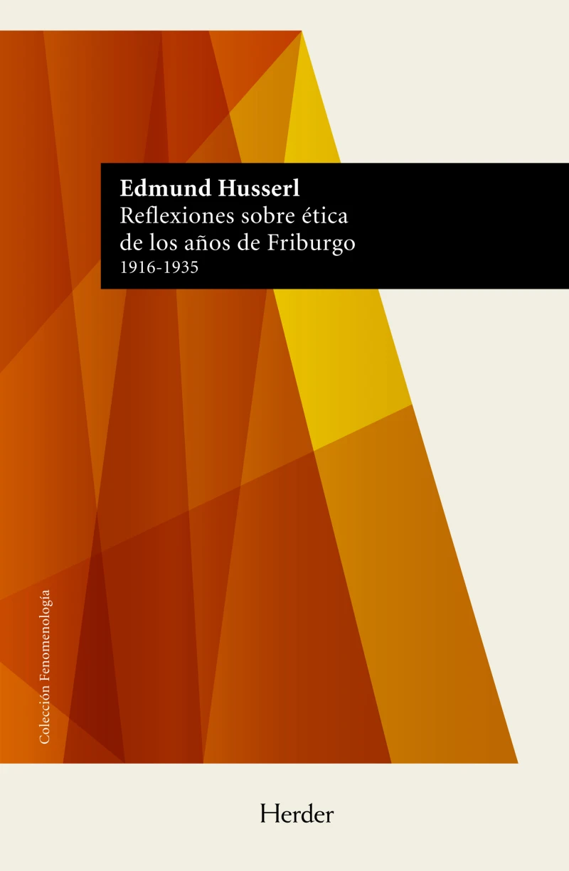 Portada: Reflexiones sobre ética de los años de Friburgo