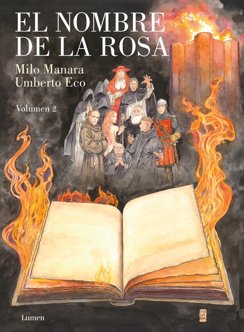 Portada: El nombre de la rosa (la novela gráfica) 2
